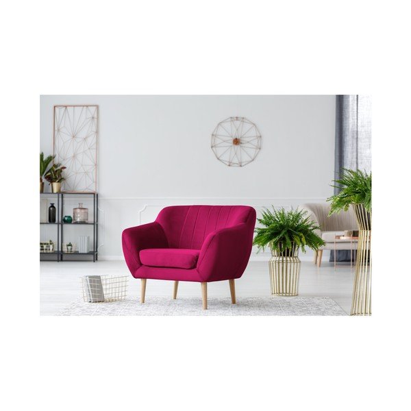 Rožinis fotelis Mazzini Sofas Benito-image-2