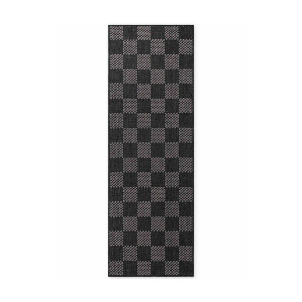 Juodos spalvos/kreminės spalvos lauko kilimas 80x200 cm Haringey Dorothy – Ted Baker