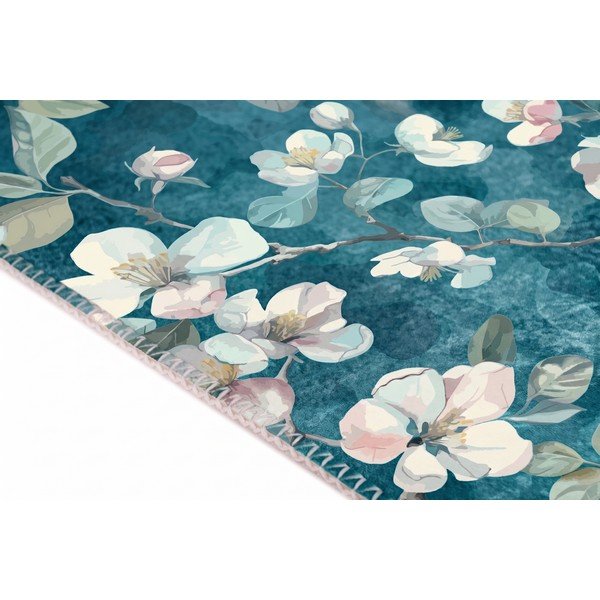 Skalbiamas mėlynos spalvos kilimas 50x80 cm Bloom – Vitaus-image-1