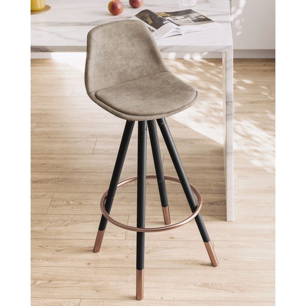 Rudos spalvos baro taburetė (sėdynės aukštis 75 cm) Slad – Kave Home-image-2