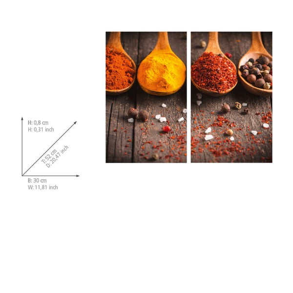 Viryklės dangčiai iš grūdinto stiklo, 2 vnt., 52x30 cm Curry - Allstar-image-2