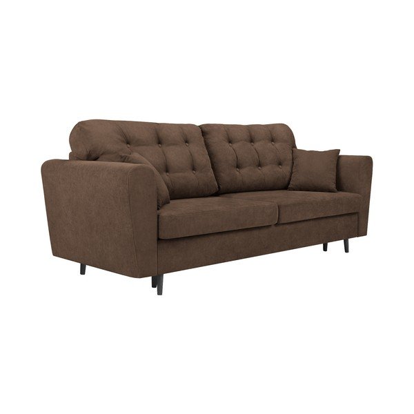 Rudos spalvos trijų vietų sofa-lova su saugykla "Cosmopolitan Design Lyon-image-2