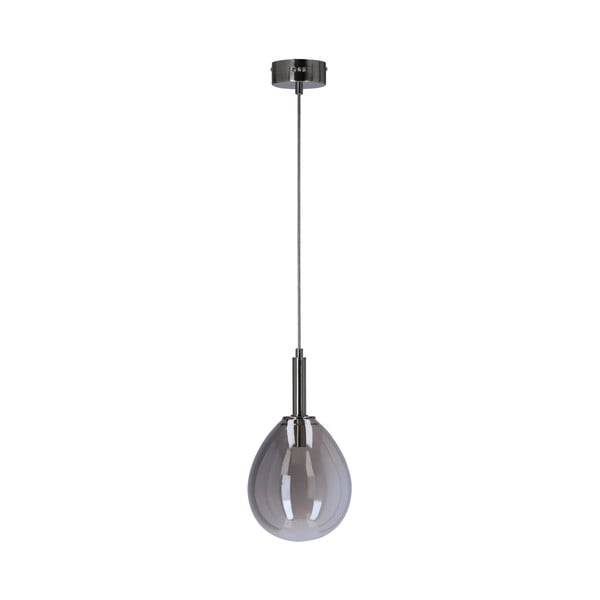 Pilkos spalvos kabantis šviestuvas LED su stiklo gaubtu Lukka – Candellux Lighting-image-2