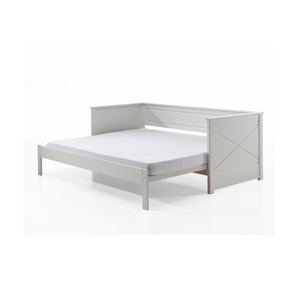 Ištraukiama vaikiška lova baltos spalvos 180x200/90x200 cm PINO – Vipack-image-2
