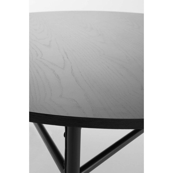 Juodos spalvos iš metalo apvalios formos kavos staliukas ø 100 cm Valley – Jotex-image-3