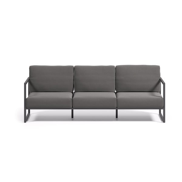 Tamsiai pilkos spalvos iš aliuminio sodo sofa Comova – Kave Home