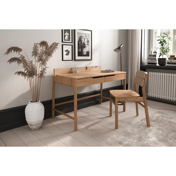 Iš ąžuolo masyvo rašomasis stalas 65x120 cm Twig – The Beds-image-2