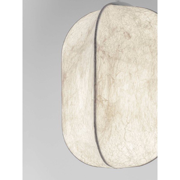Baltos spalvos iš metalo kabantis šviestuvas ø 30 cm su tekstiliniu gaubtu Pierida – Nova Luce-image-1