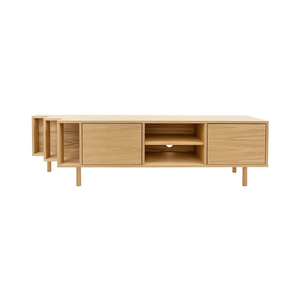 Natūralios spalvos TV spintelė iš ąžuolo 189x50x44 cm Shift – Woodman-image-4