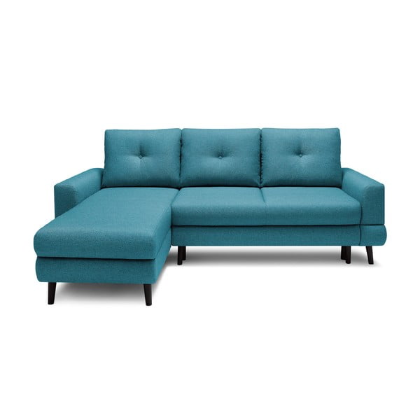 Turkio spalvos sofa-lova Bobochic Paris Calanque, kairysis kampas