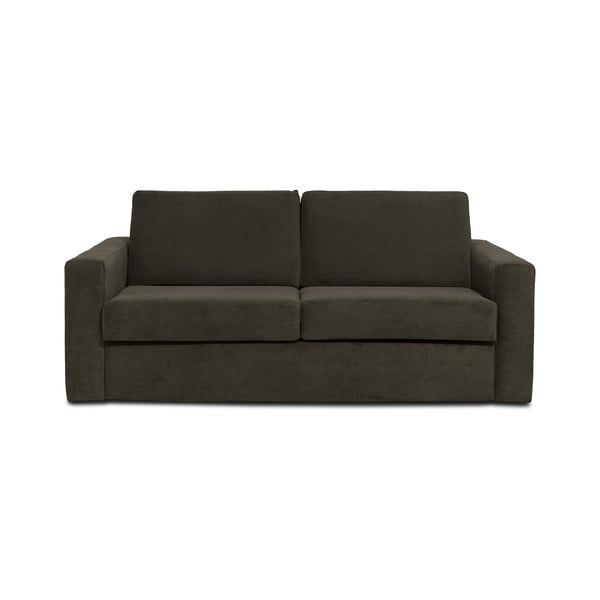 Tamsiai ruda aksominė sofa-lova Scandic Elbeko