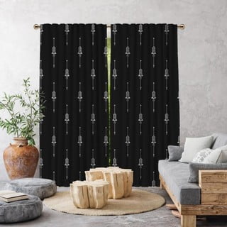 Juoda užuolaida 260x140 cm - Cipcici