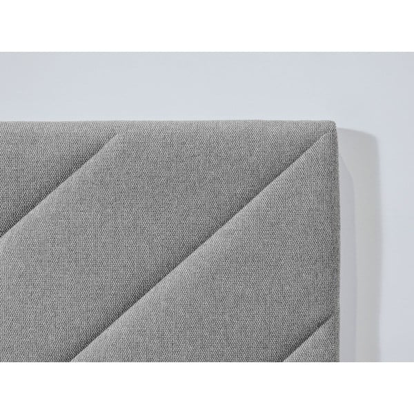 Dvigulė lova šviesiai pilkos spalvos audiniu dengta su lovos grotelėmis 160x200 cm Romane – Bobochic Paris-image-4