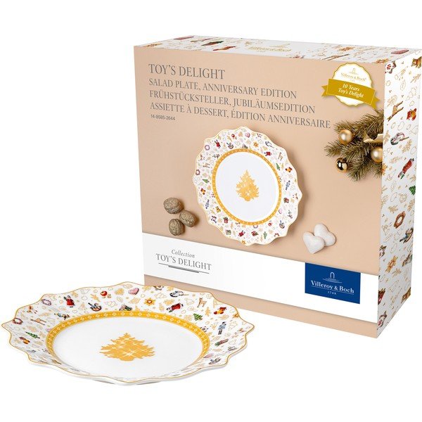 Balta porcelianinė lėkštė su kalėdiniu motyvu Villeroy & Boch, ø 24 cm-image-3
