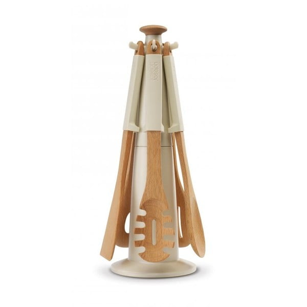 "Elevate" medinis karuselinis įrankių stovas, smėlio spalvos-image-2