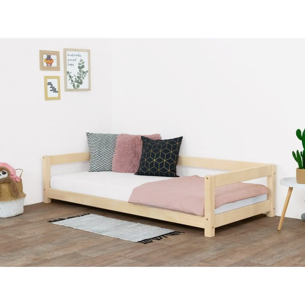 Natūralios eglės medienos vaikiška lova Benlemi Study, 120 x 200 cm