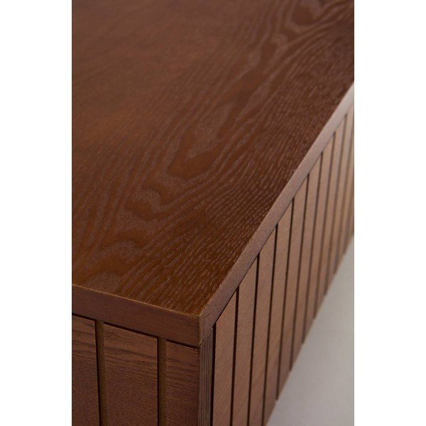 Tamsiai rudos spalvos iš MDF plokštės kavos staliukas 90x90 cm Furuvik – Jotex-image-3