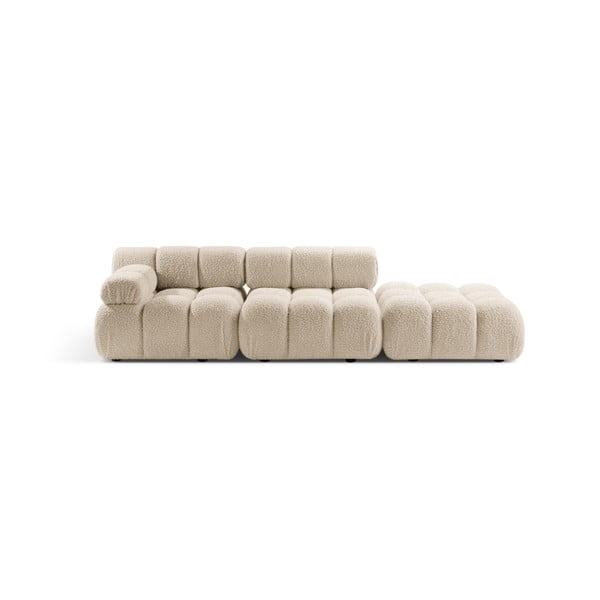 Iš boucle sofa smėlio spalvos 288 cm Bellis – Micadoni 