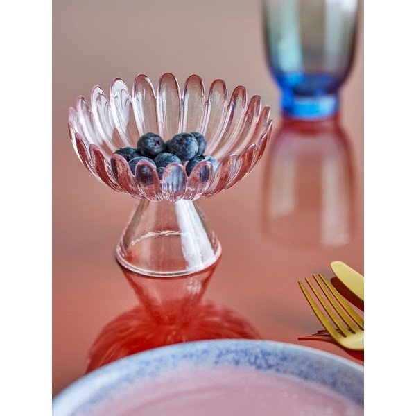 Skirta serviravimui šviesiai rožinės spalvos iš stiklo  mažas dubuo 220 ml Nalu – Bloomingville-image-1