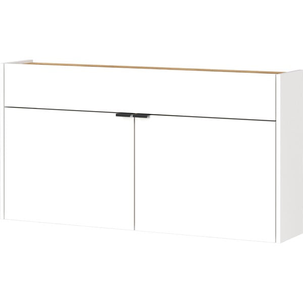 Baltos spalvos spintelė iš ąžuolo 110x57x22 cm Ameca – Germania-image-2