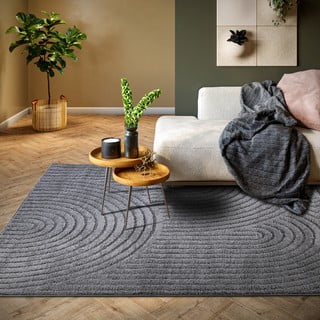 Kilimas antracito spalvos 80x120 cm Panglao New York Anthracite – Elle Decoration
