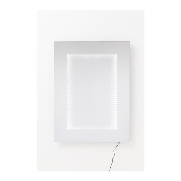 Sieninis veidrodis su LED apšvietimu "Kare Design Infinity", 120 x 80 cm