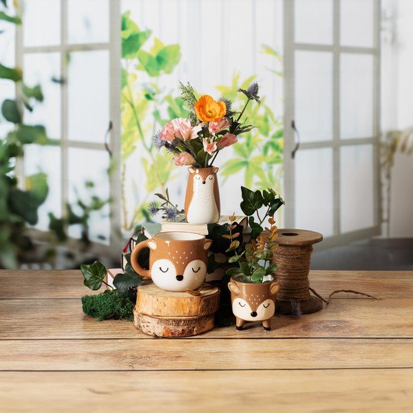 Vaza iš dolomito rudos spalvos (aukštis 10 cm) Deer – Sass & Belle-image-1