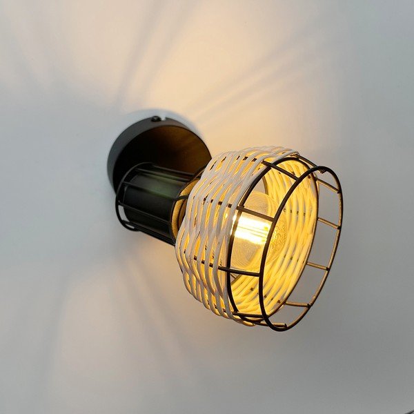 Sieninė lempa juodos spalvos Straw – Fischer & Honsel-image-1