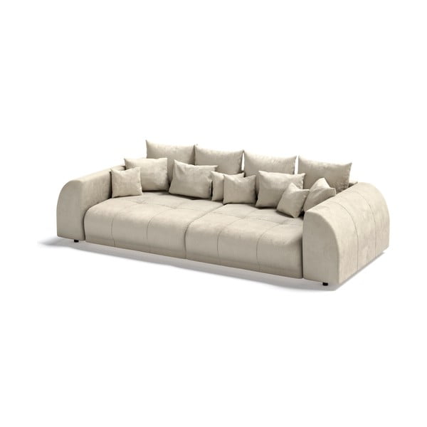 Kreminės spalvos iš kordinio velveto sofa 310 cm Vanessa – Ropez