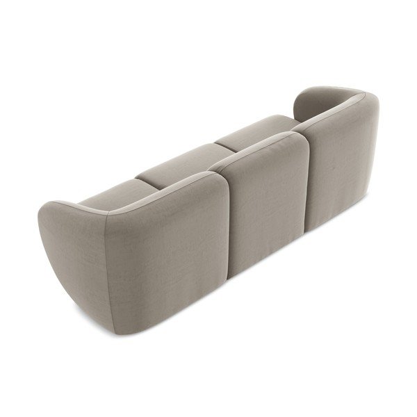 Šviesiai rudos spalvos sofa iš velveto 244 cm Lani – Makamii-image-3