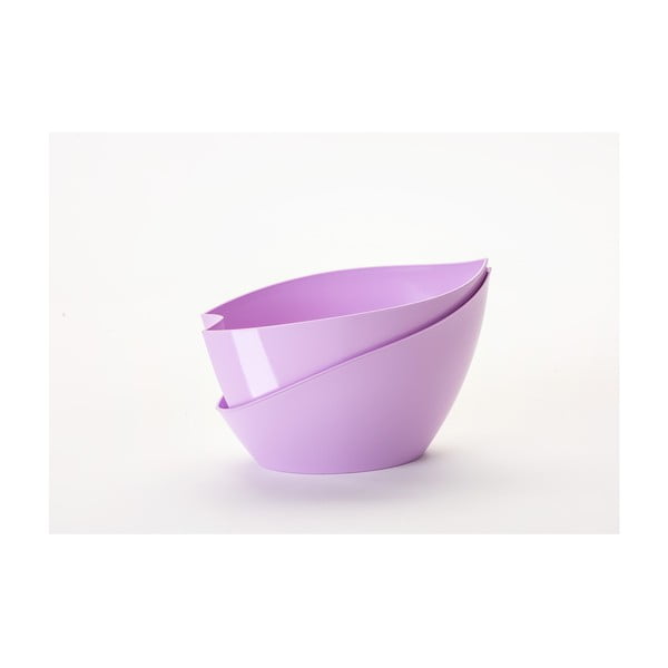 Pastelinės violetinės spalvos savaiminio laistymo vazonas Plastia Doppio