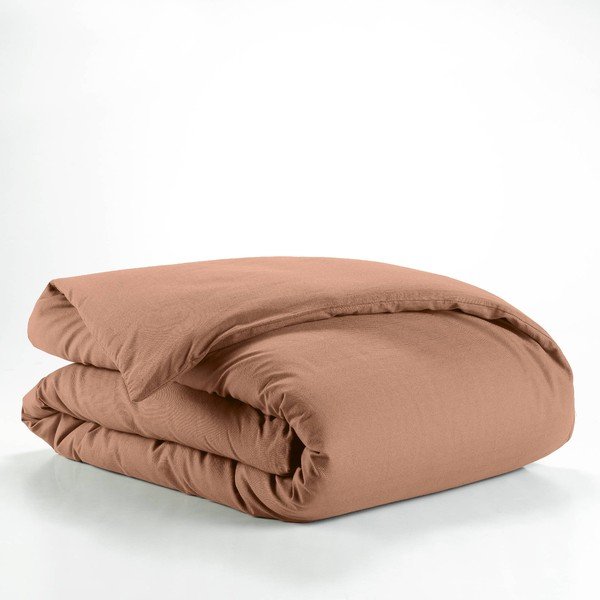 Rausvos spalvos iš medvilnės viengulis antklodės užvalkalas 140x200 cm Lina – douceur d'intérieur