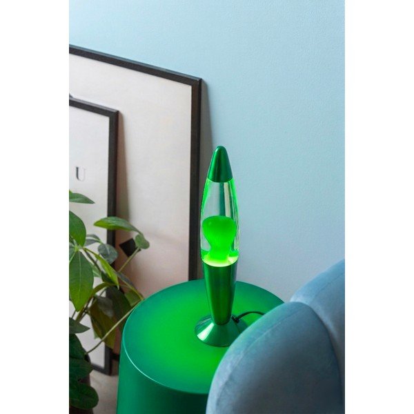 Žalios spalvos iš stiklo lavos lempa (aukštis 35,5 cm) Funky Rocket Lava – Leitmotiv-image-1