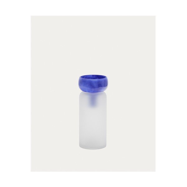 Mėlynos spalvos iš stiklo  vaza (aukštis 30,5 cm) Kelse – Kave Home-image-3