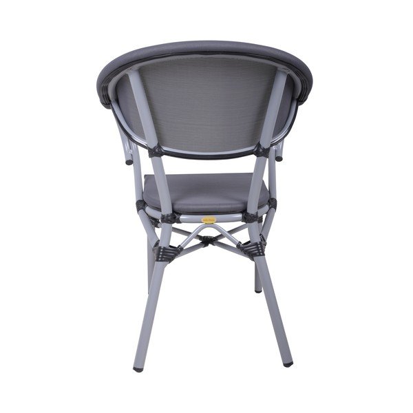 Pilkos spalvos metalinė sodo kėdė Toskana – Garden Pleasure-image-3