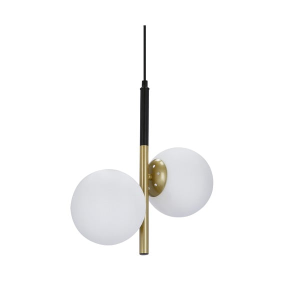 Aukso spalvos pakabinamas šviestuvas su stikliniu gaubtu 32,5x15 cm Duo - Candellux Lighting-image-2