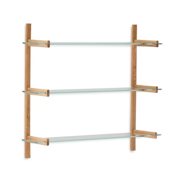 Natūralios spalvos iš stiklo modulinė lentyna 110x98x30,5 cm Sitra – Kave Home-image-2