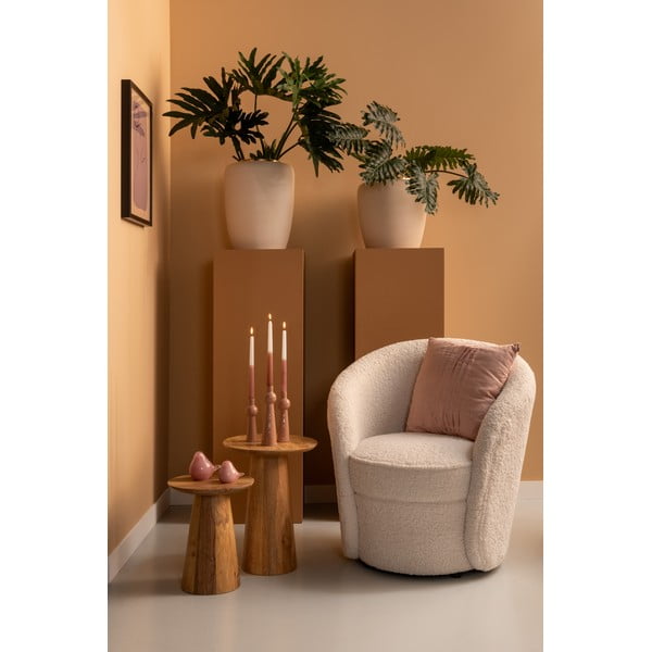 Iš mango masyvo apvalios formos šoninis stalas ø 35,5 cm  Force  – Leitmotiv-image-3