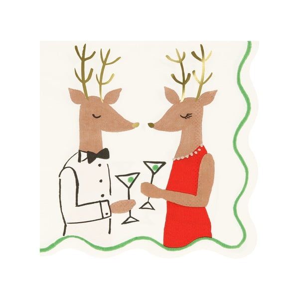 Iš popieriaus servetėlės 16 vnt. Mr. & Mrs. Reindeer – Meri Meri