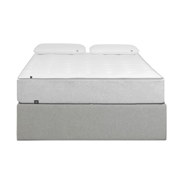 Smėlio spalvos dvigulė lova audiniu dengta su sandėliavimo vieta 160x200 cm Matters – Kave Home-image-3