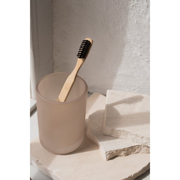 Iš stiklo dantų šepetėlio indas smėlio spalvos Modest – Mette Ditmer Denmark-image-1