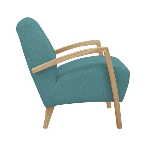 Šviesiai mėlynas fotelis su šviesiomis kojomis "Windsor & Co Sofas Luna-image-1