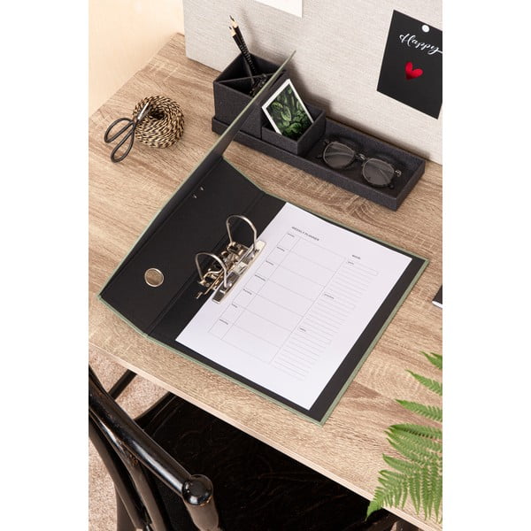 Žalios spalvos iš kartono biuro organizatorius dokumentams Archie Canvas Paper Laminate – Bigso-image-1