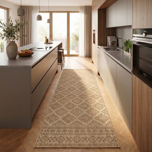 Smėlio spalvos lauko kilimas 80x250 cm Mira 1452 – Ayyildiz Carpets-image-1
