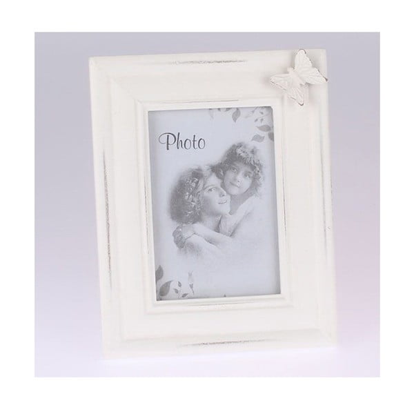 Baltas medinis nuotraukų rėmelis Dakls, tinkamas nuotraukų dydis 9 x 13 cm
