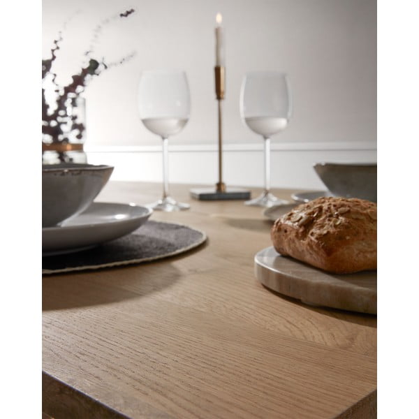 Valgomojo stalas su ąžuolo dekoro stalviršiu 100x200 cm Armande – Kave Home-image-2