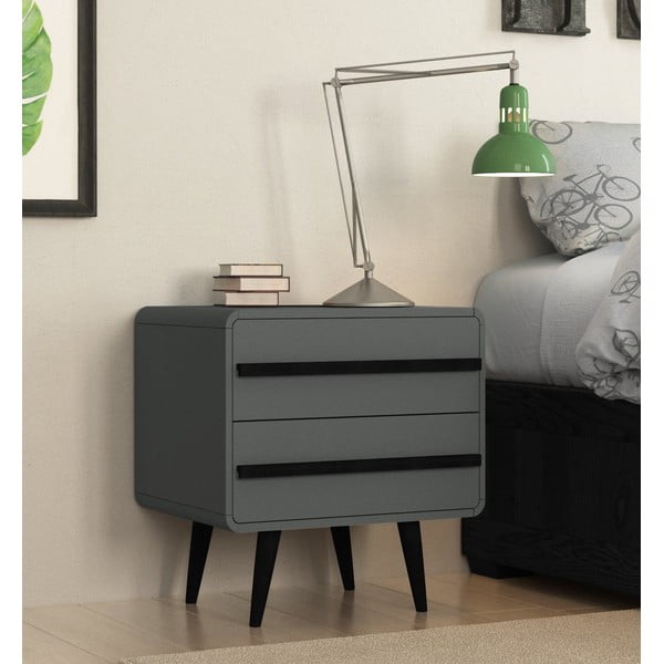 Naktinis staliukas pilkos spalvos Chantal – Støraa-image-1
