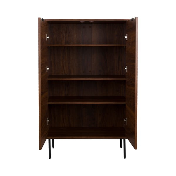 Rudos spalvos spintelė iš riešutmedžio 80x130x40 cm Stripes – White Label-image-3