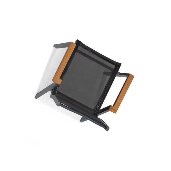 Metalinės sodo kėdės juodos spalvos 6 vnt. Ottowa – Floriane Garden-image-2