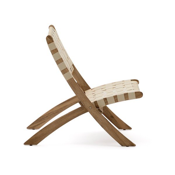 Natūralios spalvos medžio masyvo sodo krėslas Chabeli – Kave Home-image-4